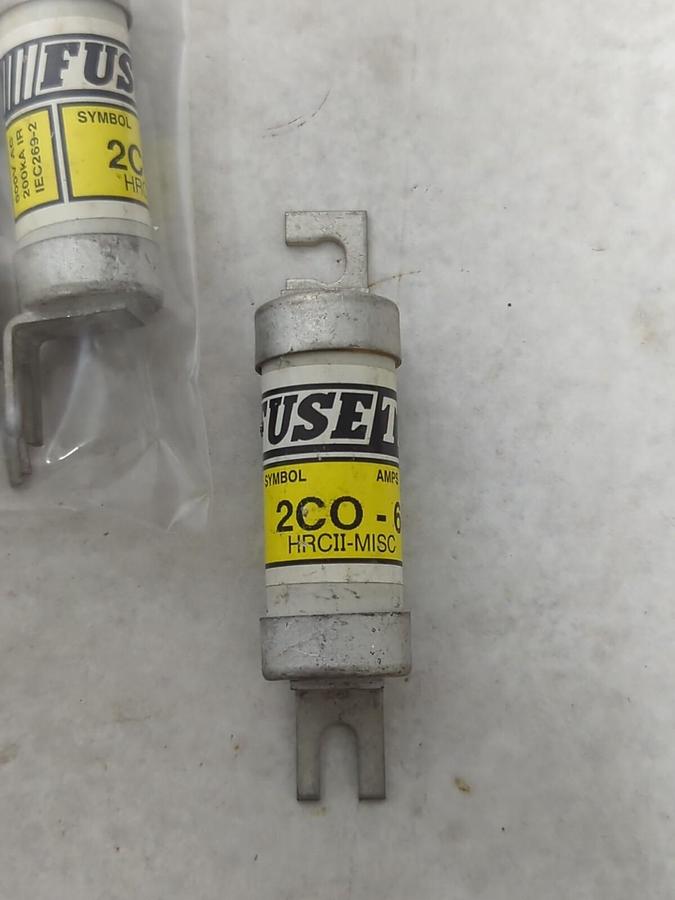 Used FUSE TEK,2CO-60,BOLT ON FUSE 60 AMP600V LOT OF 5 PRE-OWNED