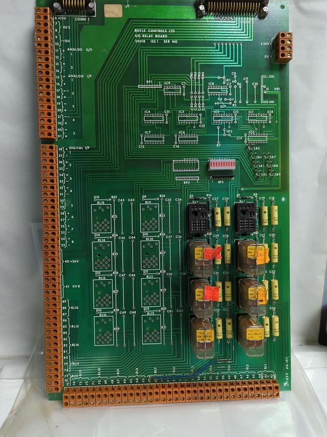 Used BOYLE CONTROLS,410,RELAY BOARD 20018 ISS1 PRE-OWNED
