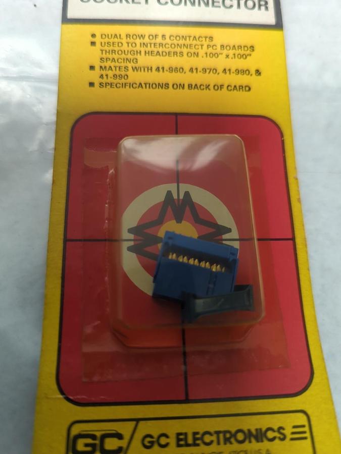 GC ELECTRONICS,41-898,TEN CONTACT INSULATION DISPLACEMENT SOCKET CONNECTOR NOS