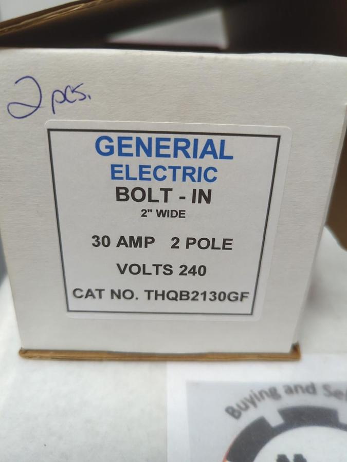 Used GENERAL ELECTRIC,THQB2130GF,CIRCUIT BREAKER  30AMP 2-POLE LOT OF 2 PRE-OWNED