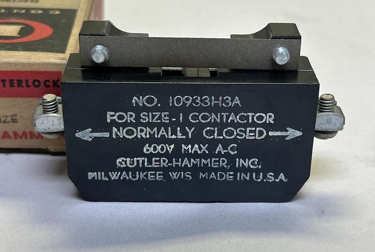 CUTLER HAMMER,10933H3A,AUXILIARY CONTACT NOS