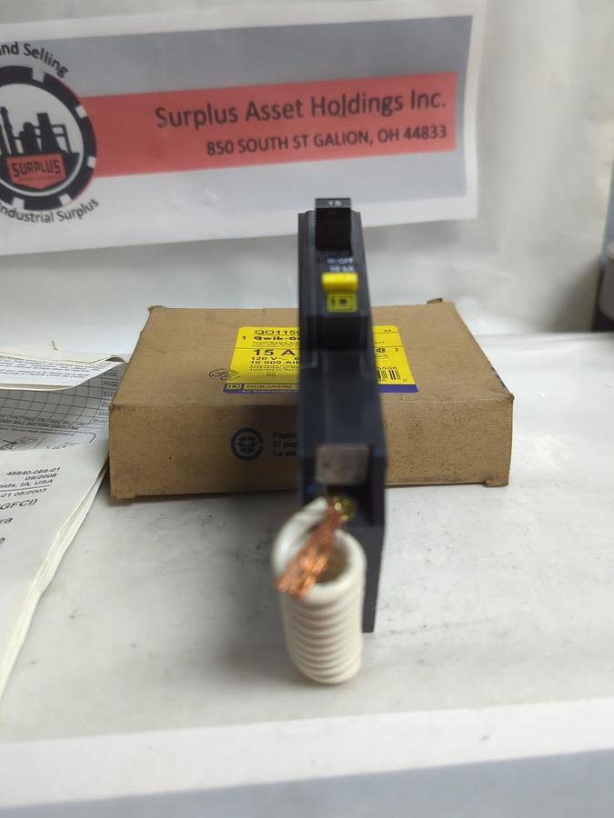 SQUARE D,QO115GFI,CIRCUIT BREAKER QUICK-GARD GROUND FAULT INTERRUPTER 15A 1-POLE