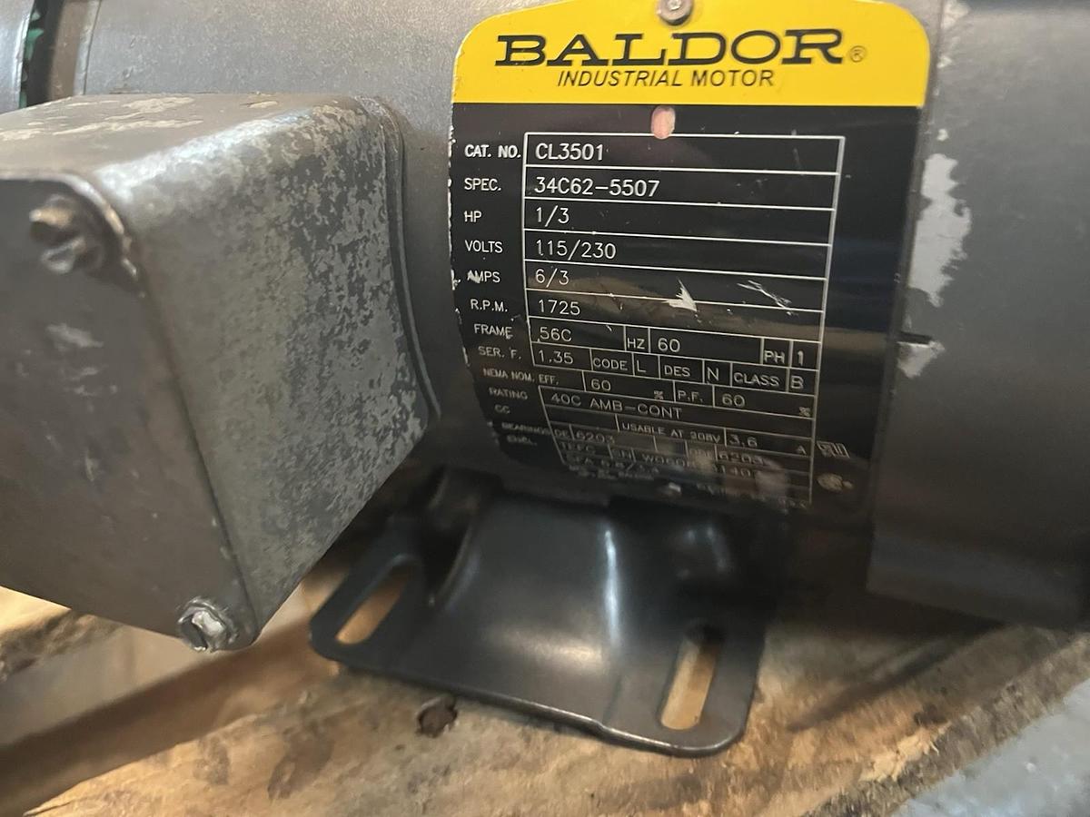 Used VIKING,SG-0518-GOV,GEAR PUMP BALDOR CL3501 1/3HP 115/230V 1725RPM 56C 1PH