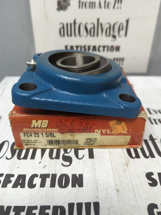 MB MANUFACTURING,NYLA-K FC425 1-5/8L, FLANGE BEARING 4-BOLT BASE 1-5/8 IN BORE