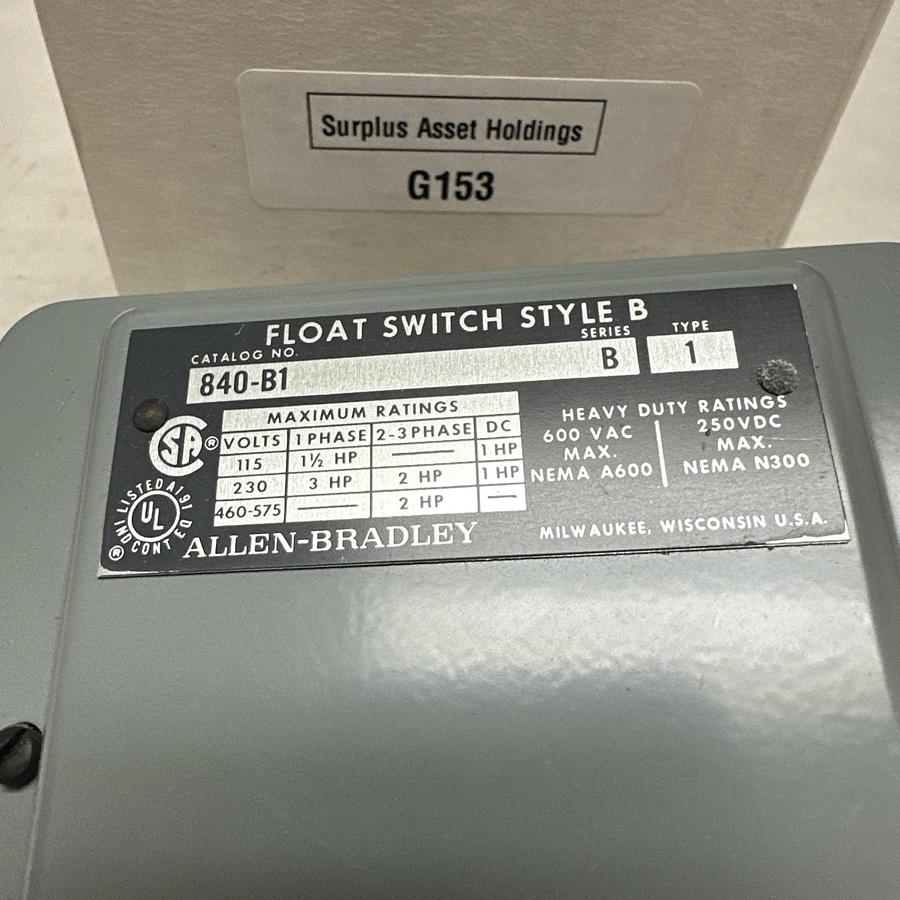 Allen-Bradley,840-B1,Float Switch Series B Type 1