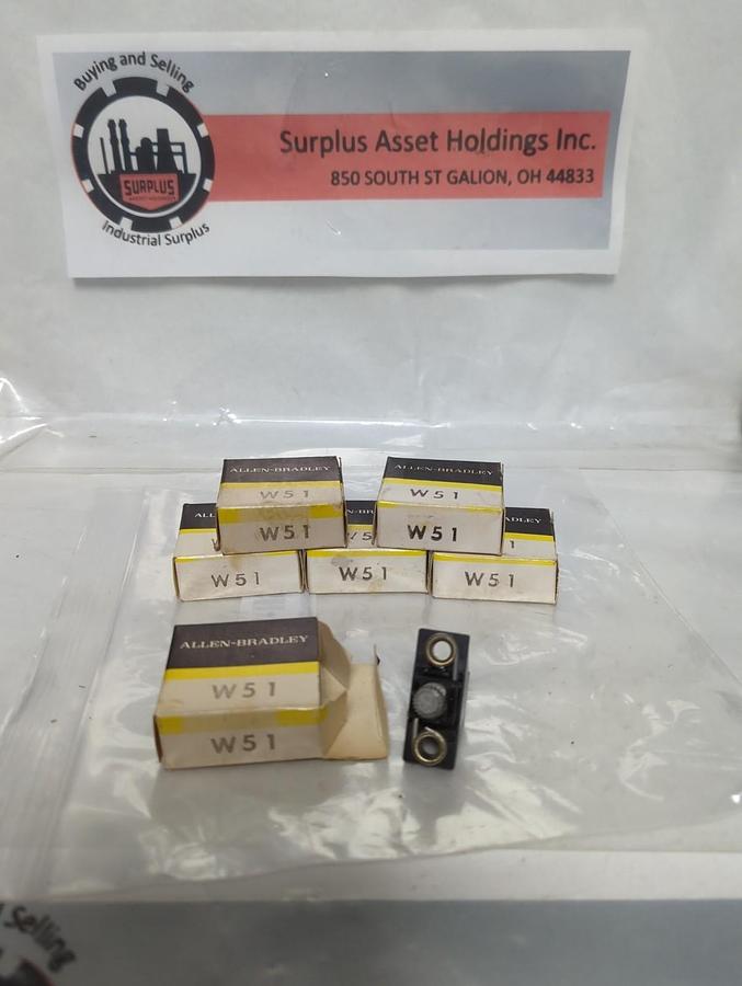 ALLEN BRADLEY,W51,THERMAL OVERLOAD HEATER ELEMENT LOT OF 6 NOS