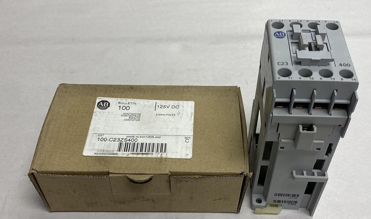 Allen-Bradley,100-C23ZS400,Contactor 4 Pole 125 V DC NOS