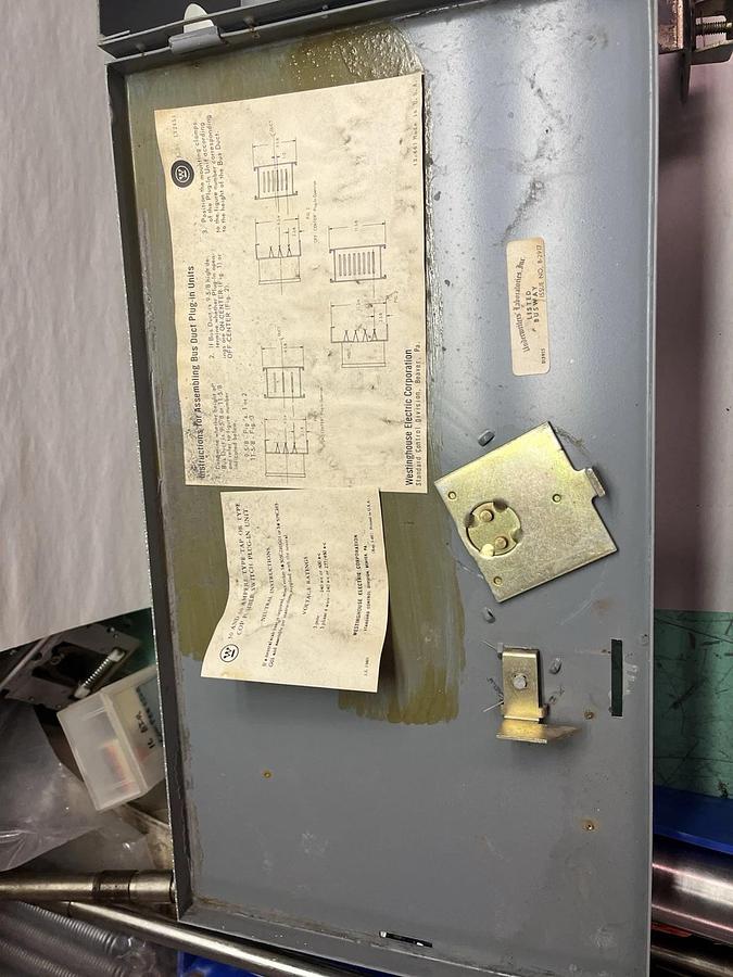 Used Westinghouse,TAP-362,BUSWAY BUS PLUG 60A 600V 3PH