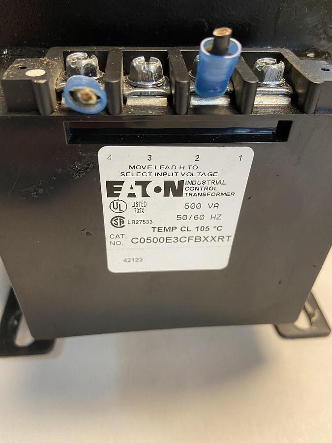 Used Eaton,C0500E3CFBXXRT,Transformer 500VA 50/60Hz