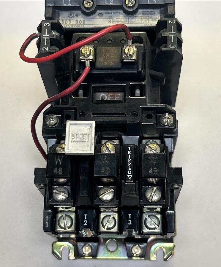 Used ALLEN BRADLEY,509-BOD,MOTOR STARTER 27A 600V