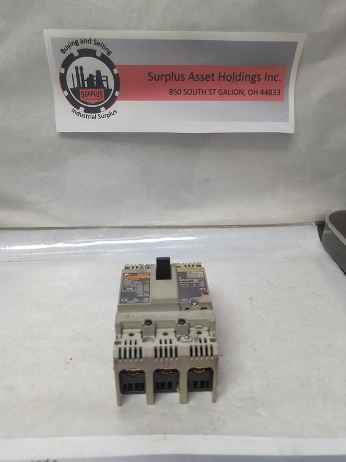 Used FUJI,BW50RAGU-3P015,CIRCUIT BREAKER 15 AMP 3-POLE PRE-OWNED