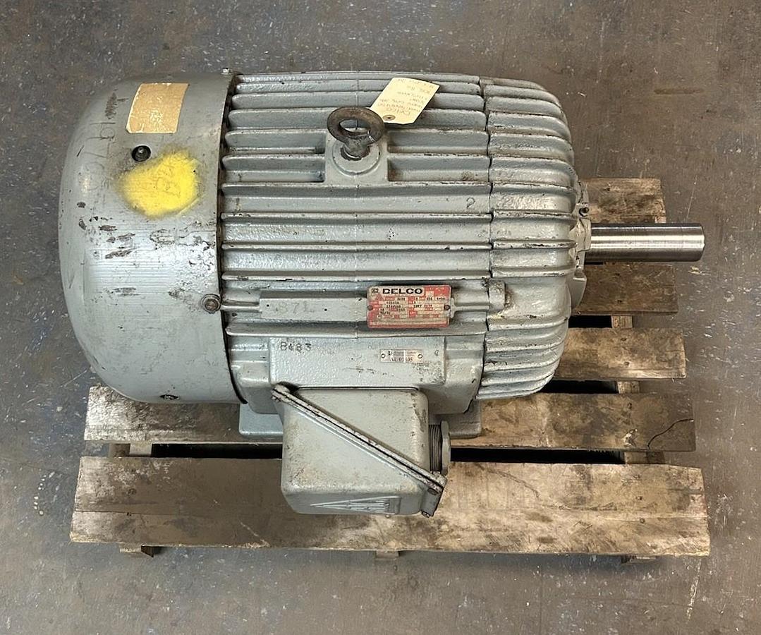 Used DELCO,4G6450,MOTOR 30HP 1165RPM 440V 3PH 365U FRAME