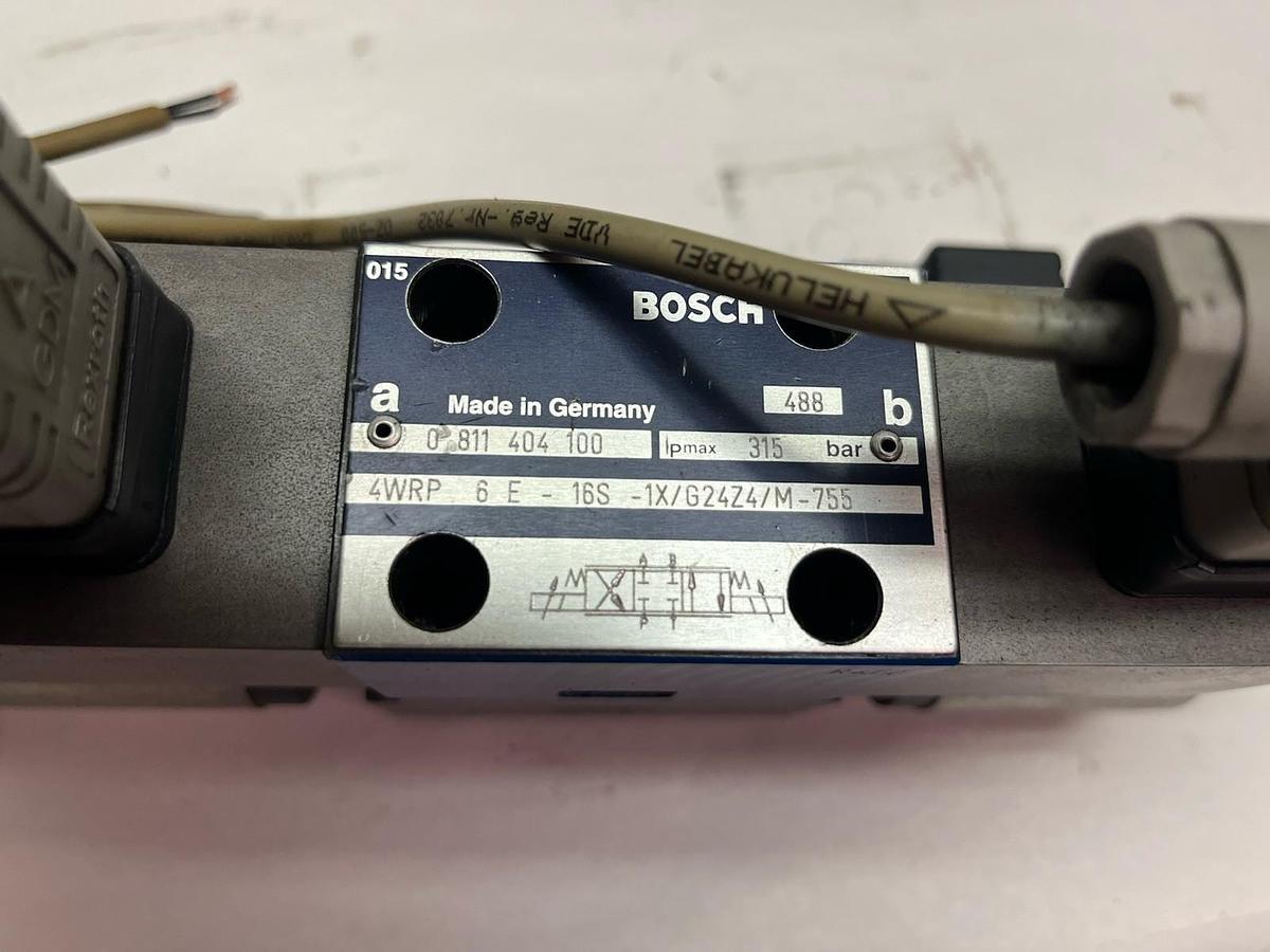 Used BOSCH REXROTH,4WRP-6-E-16S-1X/G24Z4/M-755,SERVO SOLENOID VALVE