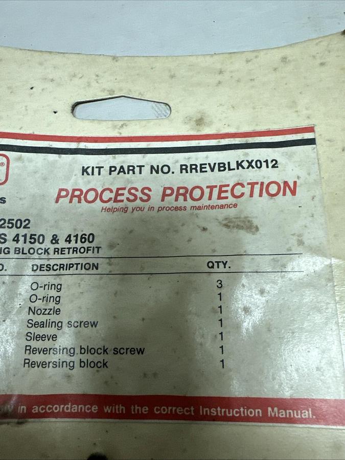 Used Fisher,RREVBLKX012,Reversing Block Retrofit