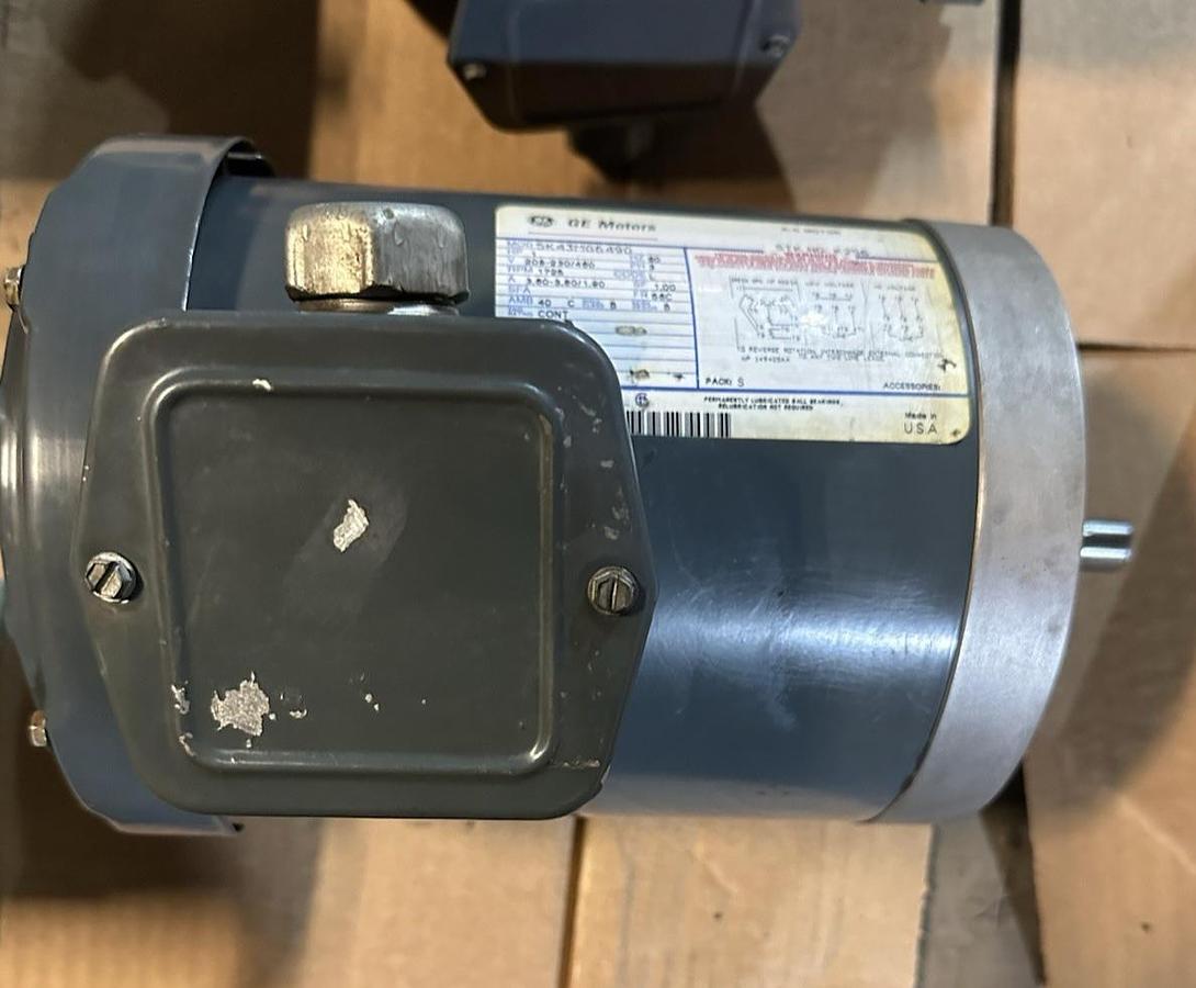 Used GE,5K43MG6490,1 HP 1725 RPM 3 PH 208-230/460V AC Motor