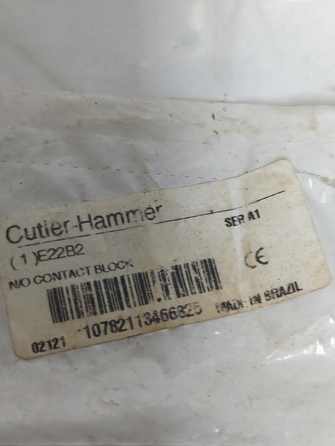 Used CUTLER HAMMER,E22B2,SERIES A1 CONTACT BLOCK LOT OF 2 PRE-OWNED