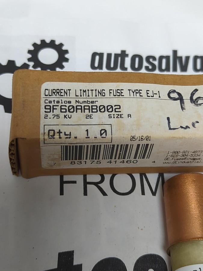GENERAL ELECTRIC,9F60AAB002,CURRENT LIMITING 2E AMP FUSE