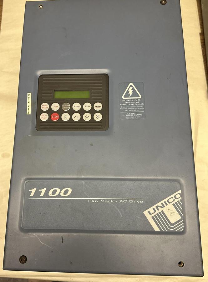 Used Unico,1100,Flux Vector AC Drive Model# 1100-460-003-C-N-F00