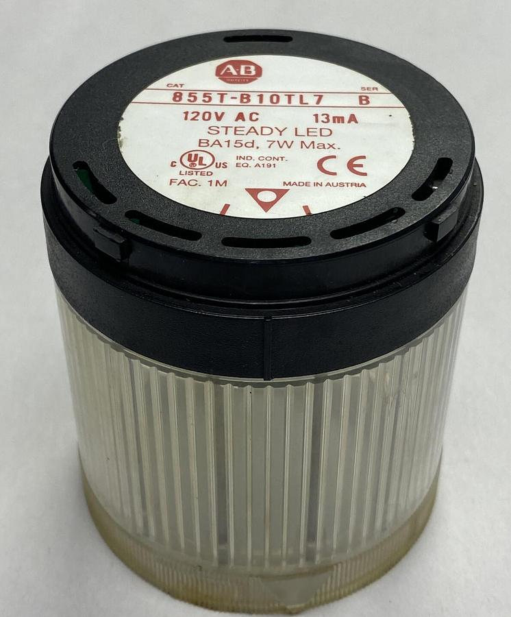Used Allen-Bradley,855T-B10TL7,White Steady Light No Bulb