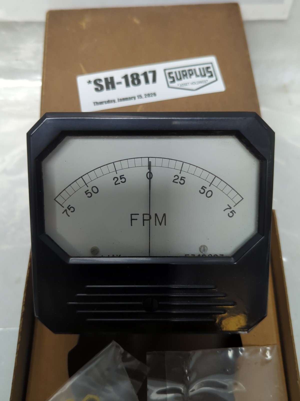 TRIPLETT,65201-IAK,PANEL METER 75-0-75 F.P.M NOS