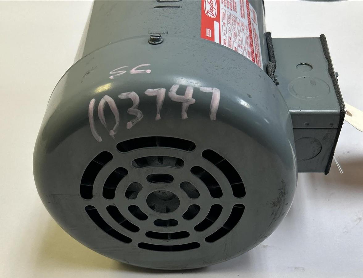 Used DAYTON,3N017H,INDUSTRIAL MOTOR 1HP 208-220/440V 1725/1425 RPM H56H FRAME