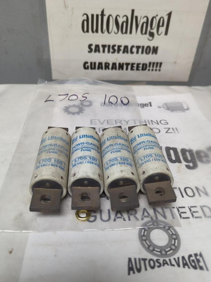 LITTELFUSE,L70S 100,SEMICONDUCTOR FUSES LOT OF 4 NOS