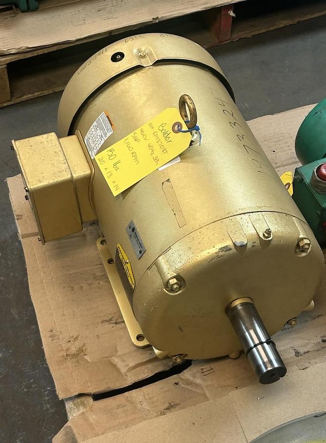 Used BALDOR,EM3708T,SUPER-E MOTOR 5HP 230/460V 1160RPM 3PH 215T FRAME
