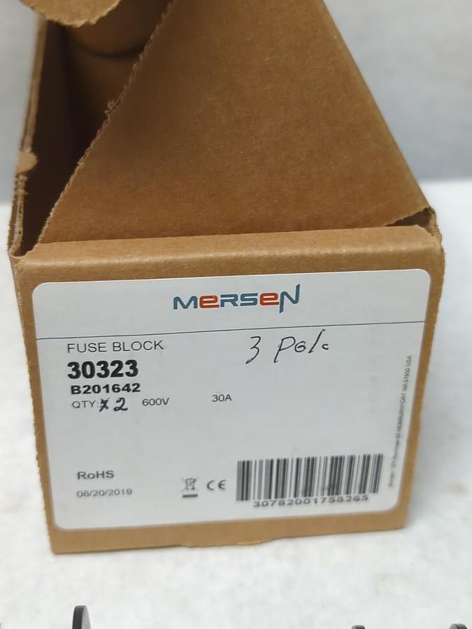 MERSEN,30323,FUSE BLOCK/HOLDER 600V 30A 3-POLE LOT OF 2 NOS