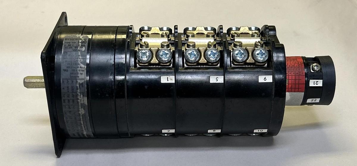 Used ENTRELEC,TYPE I-80,ROTARY CAM SWITCH VY80+K16/32617 9000915-SWI-0131