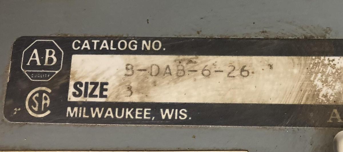 Used Allen-Bradley,2100 2112B,Size 3 MCC 32 INCH Starter Feeder Bucket