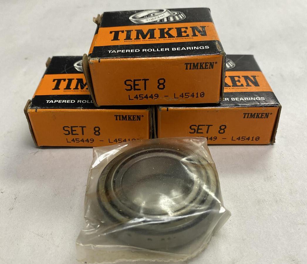 Used Timken,L45449-L45410,Set 8 Roller Bearing Lot of 3 NOS