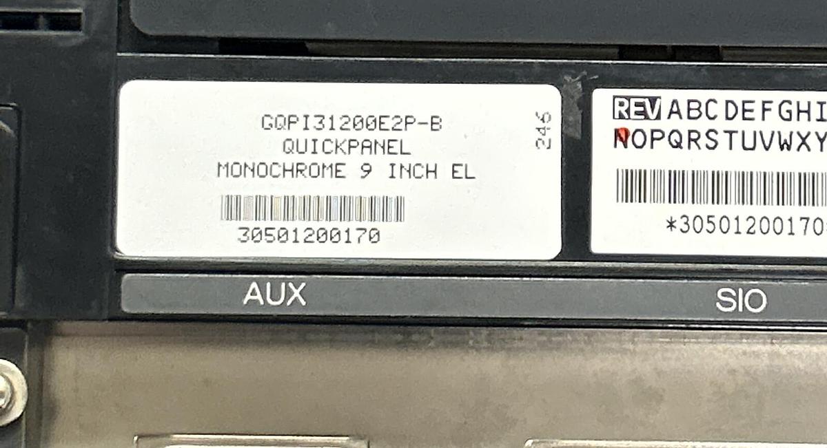 Used TOTAL CONTROL PRODUCTS,QPI31200E2P-B,QUICKPANEL OPERATOR INTERFACE