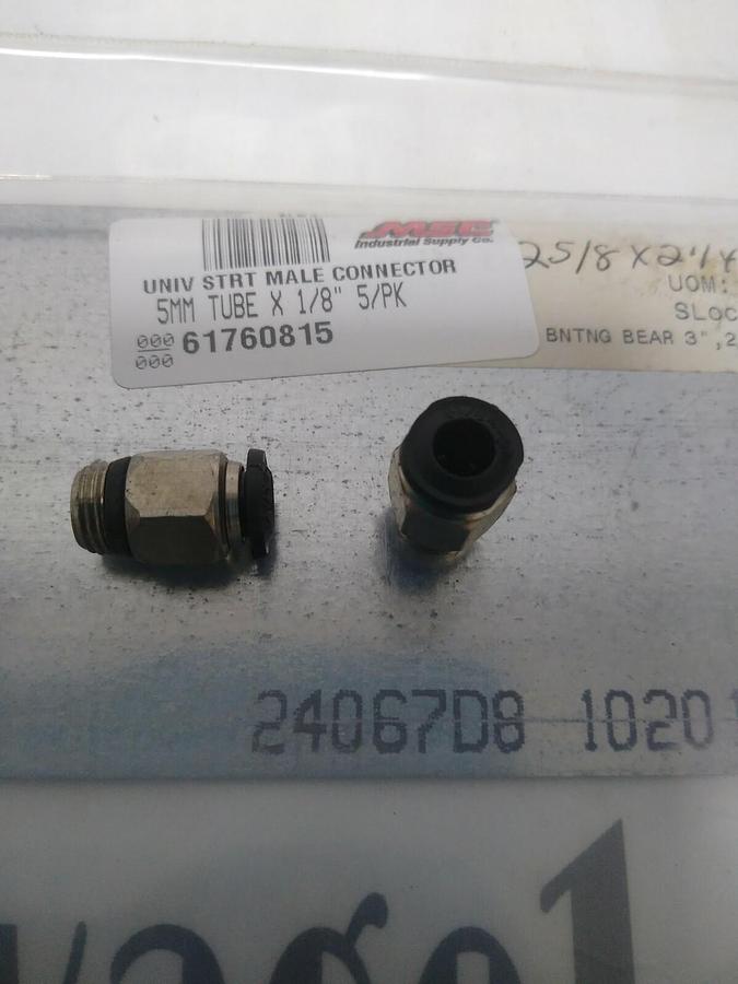 UNBRANDED,61760815,TUBE STRAIGHT MALE CONNECTOR 5MM OD 1/8IN LOT OF 14