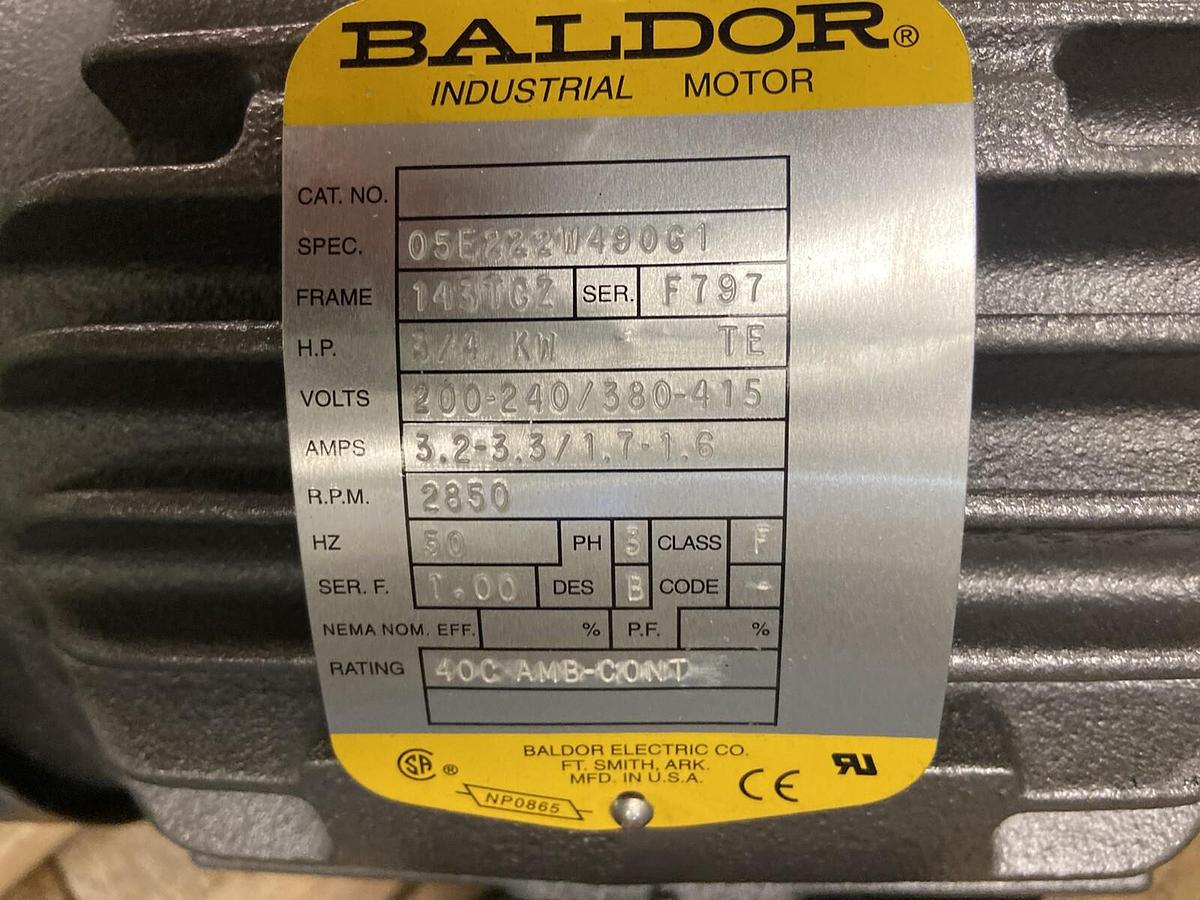 Baldor,05E222W490G1 3/4kW,Pump Motor 2850RPM 143TCZ 200-240/380-410V