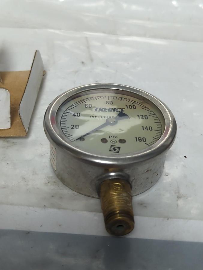 TRERICE,D82LFB,PRESSURE GAUGE 0-60PSI 1/4 NPT LM NOS
