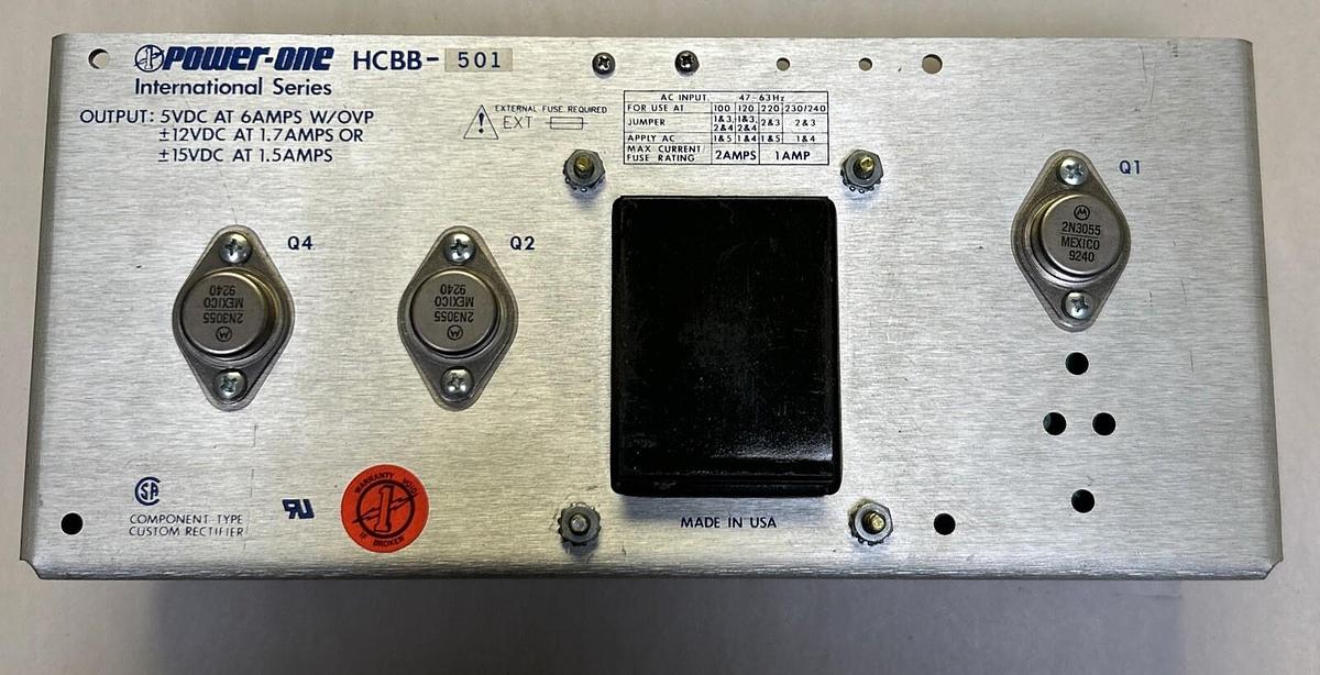 POWER-ONE,HCBB-501,POWER SUPPLY NOS