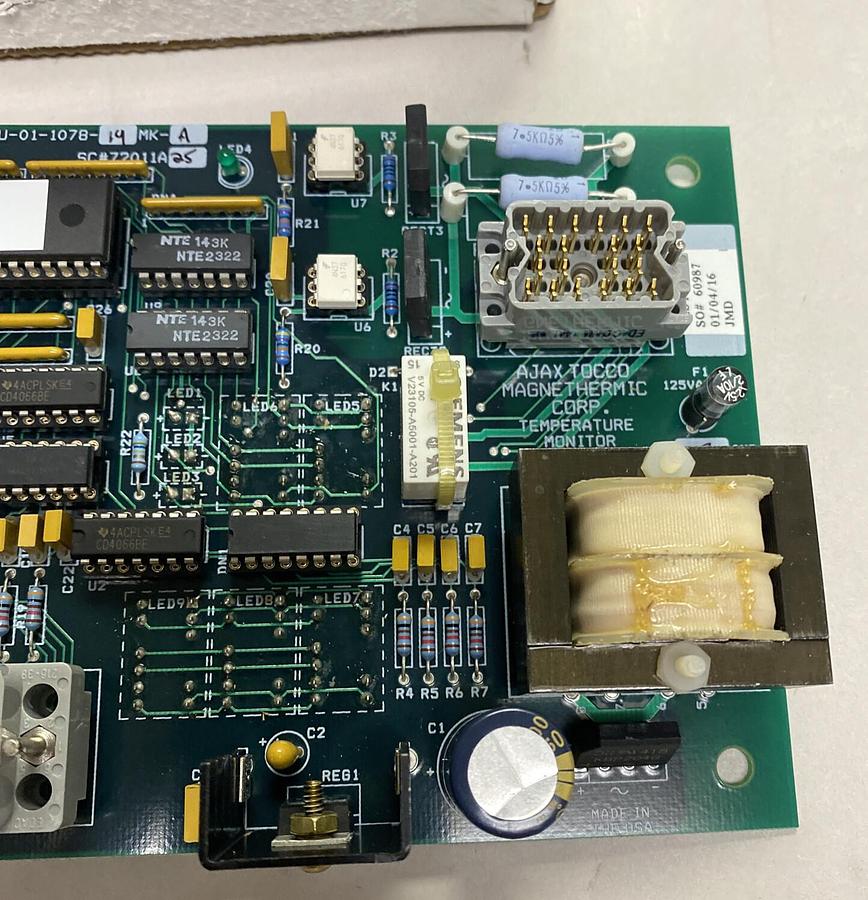 AJAX MAGNETHERMIC,72011A25,TEMPERATURE MONITORING BOARD NEW