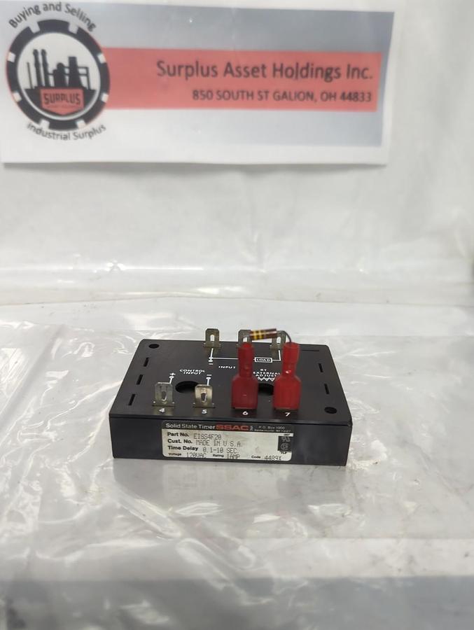 Used SSAC,EISS4F20,SOLOID STATE TIMER 0.1-10 SECONDS PRE-OWNED