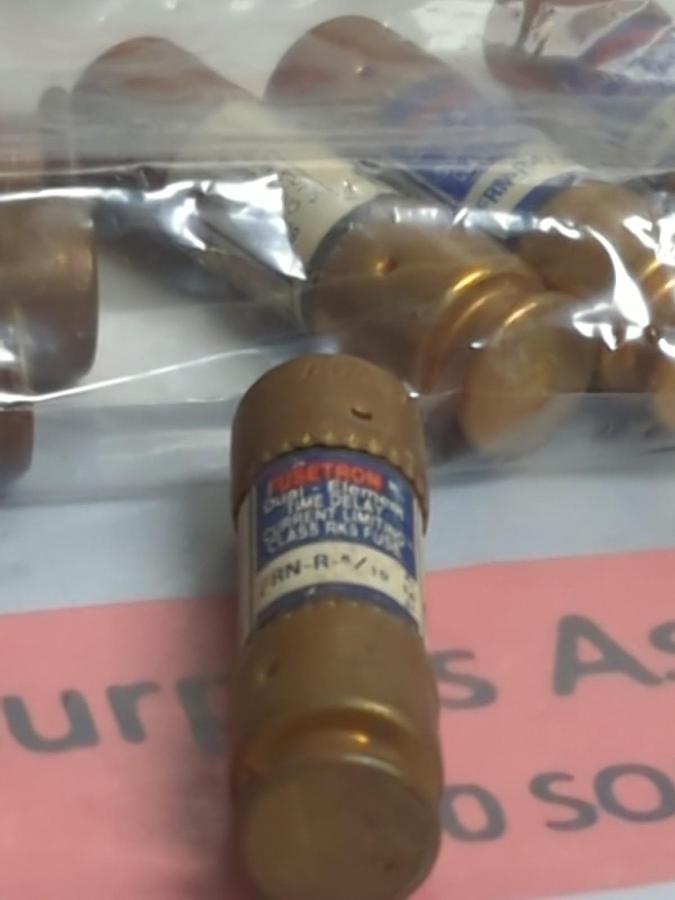 Used COOPER BUSSMANN,FRN-R-6/10,FUSETRON 6/10 AMP FUSE LOT OF 17 PRE-OWNED