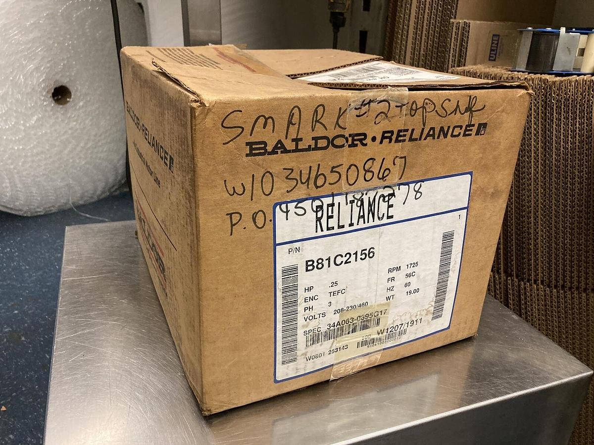Used Milton Roy,B81C2156,3-Phase General Purpose Motor 1/4 Hp 56C Frame