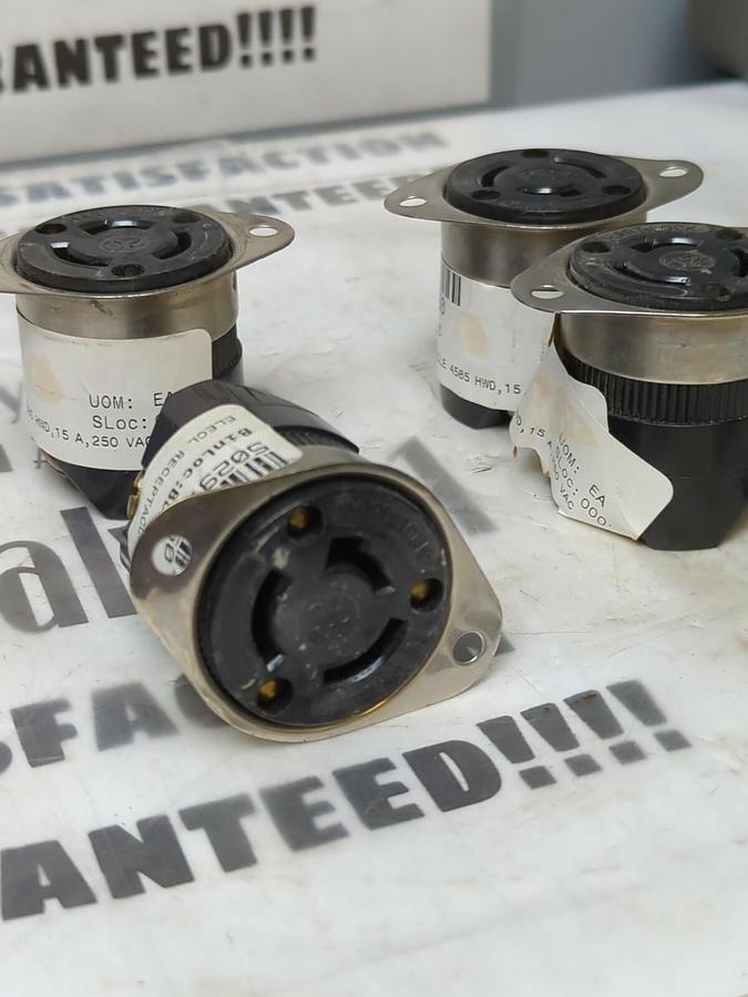 HART-LOCK,4585,RECEPTACLE 15 AMP LOT OF 4 NOS