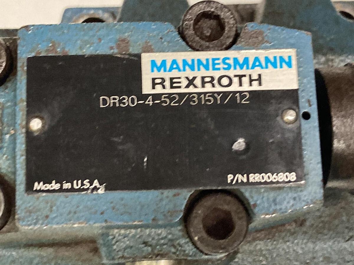 Used Rexroth,DR30-4-52/315Y/12,Hydraulic Relief Valve