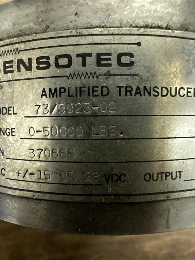Used Sensotec,73/5923-02,Load Cell 0-50000 LBS
