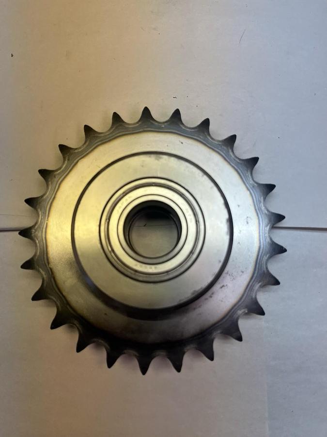 Used TSUBAKI,RS50-25,SPROCKET #50 CHAIN 25 TEETH 5/8" PITCH NTN 600SZ BEARING INSERT