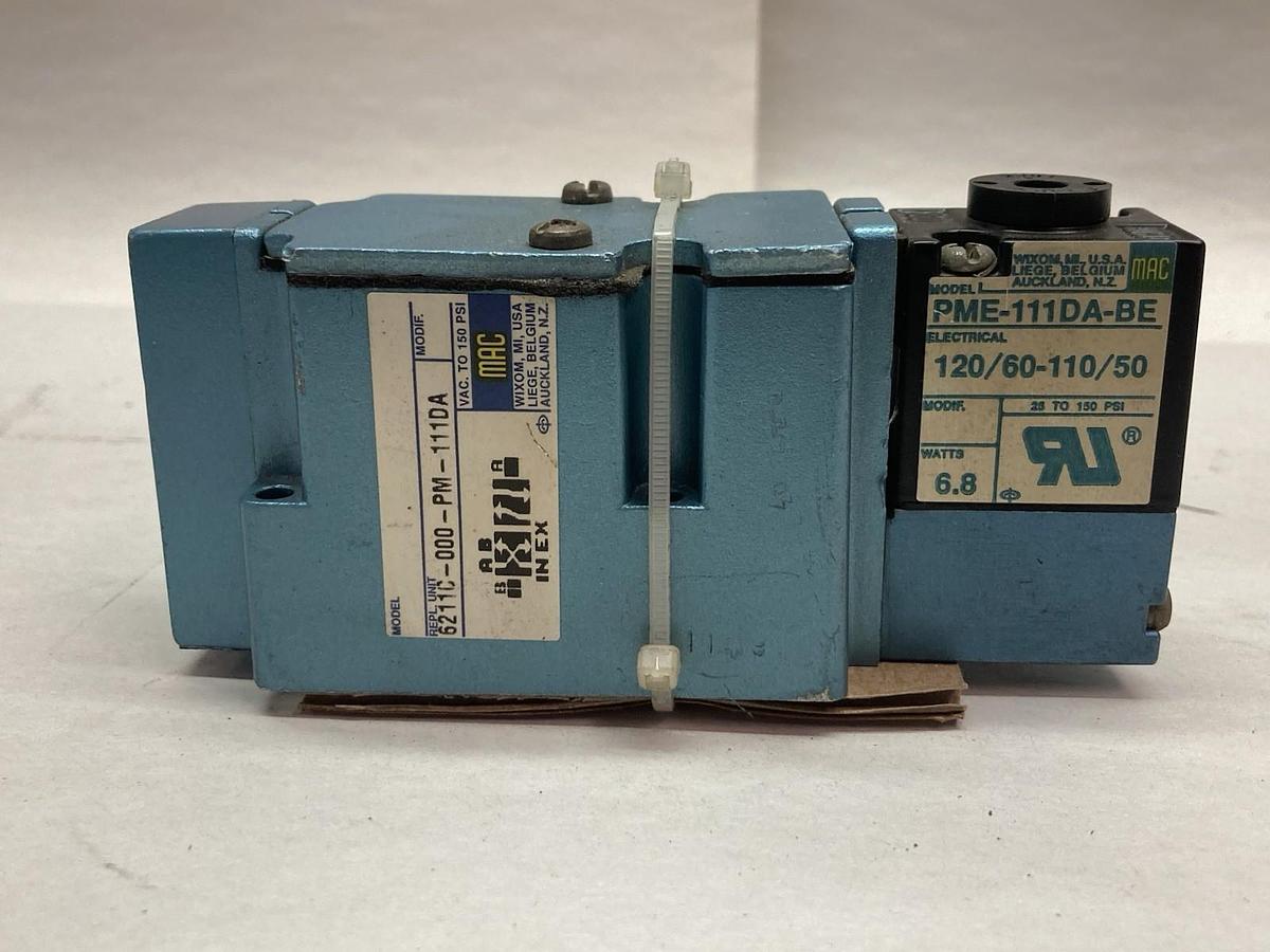 Used MAC,6211CC-000-PM-111DA,Solenoid Valve 120/110V 60/50Hz