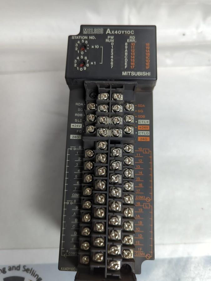 Used MITSUBISHI,AX40Y10C,MELSEC INPUT/OUTPUT UNIT MISSING DOORS PRE-OWNED