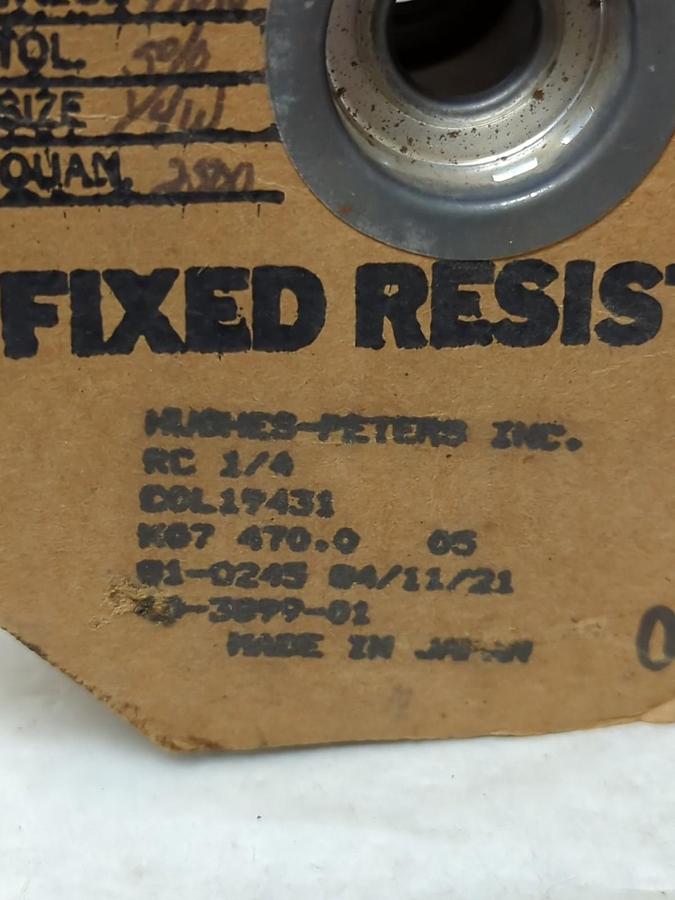 STACKPOLE,RC 1/4,FIXED RESISTORS 1/4 WATT 5% ROLL OF 2500 PCS NOS