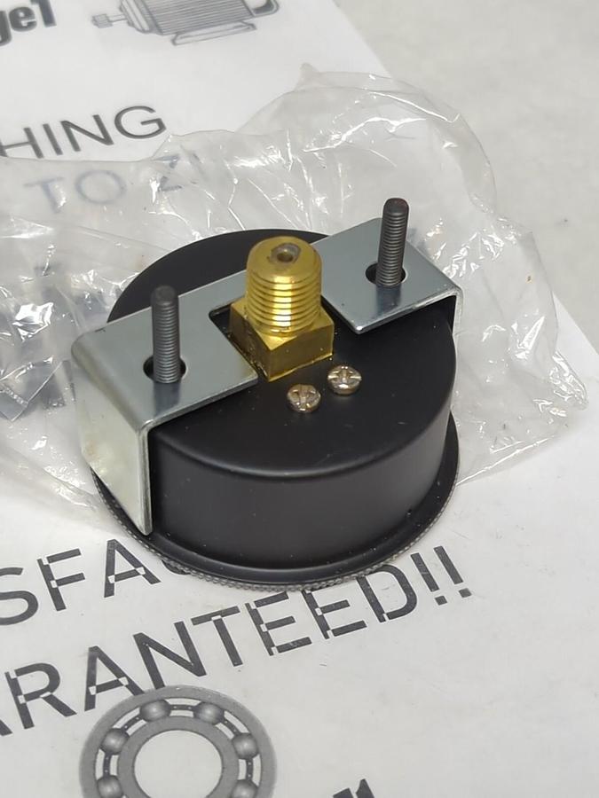 MARSH BELLOFRAM,J6205,2-1/2 IN GAUGE WITH BRACKET 1/4 IN NPT 30 IN HG&KPA NOS