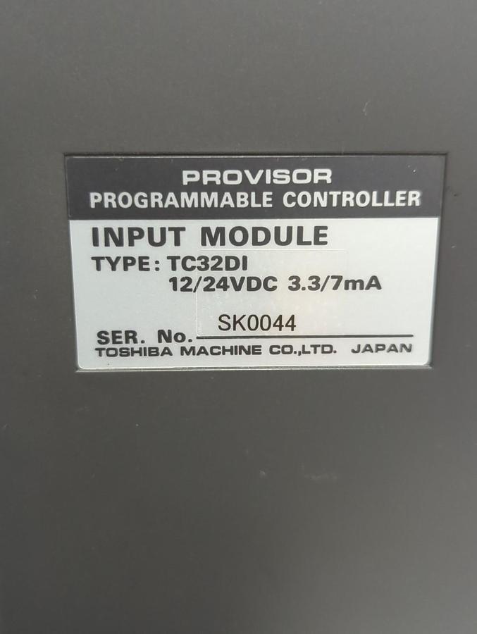 Used TOSHIBA,TC32DI,INPUT MODULE 12/24VDC 3.3/7mA PRE-OWNED