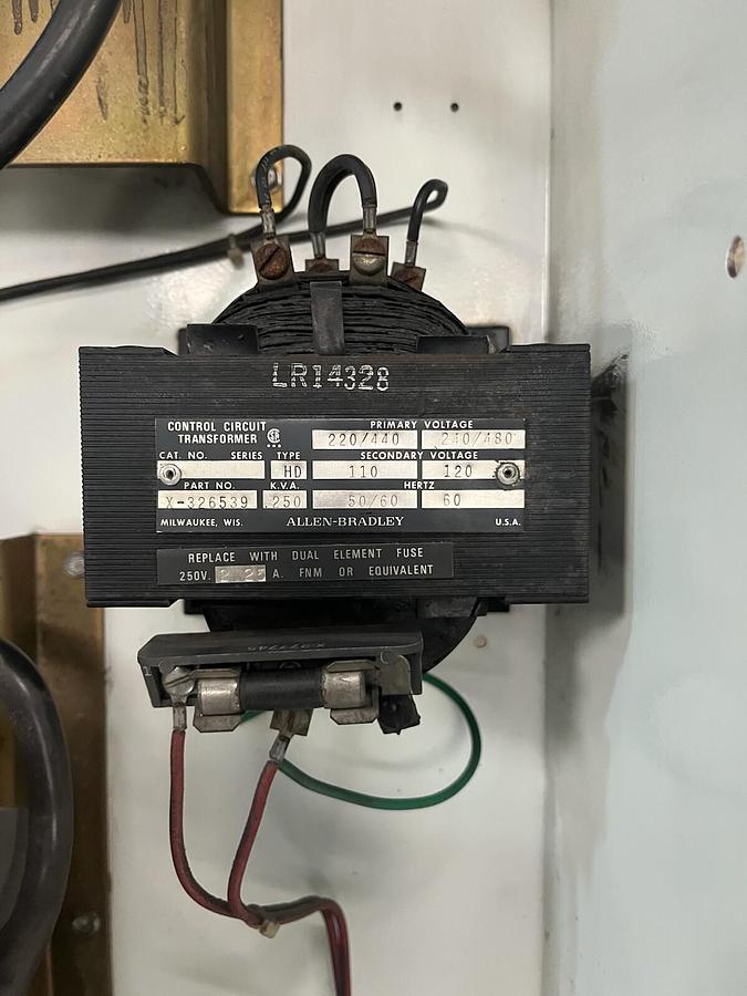 Used ALLEN BRADLEY,2112B,SIZE 4 45" MCC FUSED STARTER BUCKET 100HP